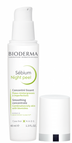 BIODERMA foto produto, Sebium Nightpeel 40ml, cuidado de noite para pele com tendência acneica