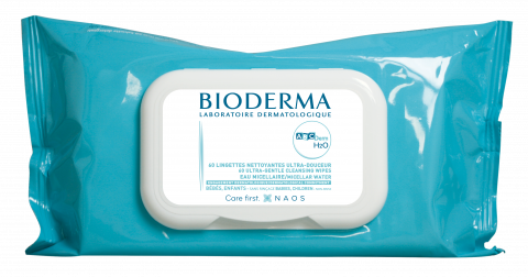 BIODERMA foto produto, ABCDerm H2O Lingettes x60 cuidados do bebé, toalhetes de limpeza