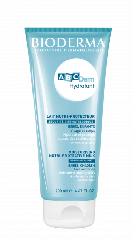 BIODERMA foto produto, ABCDerm Hydratant 200ml hidrantante para bebé, pele seca