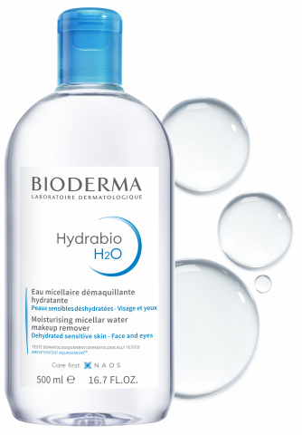 BIODERMA foto produto, Hydrabio H2O 500ml, água micelar para pele desidratada