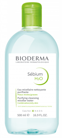 BIODERMA foto produto, Sebium H2O 500ml, água micelar para pele com tendência acneica