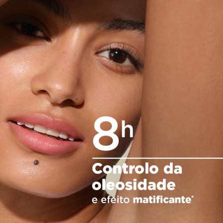 Controlo da oleosidade e efeito matificante 