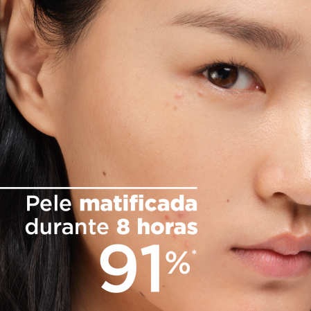 Pele matificada durante 8 horas