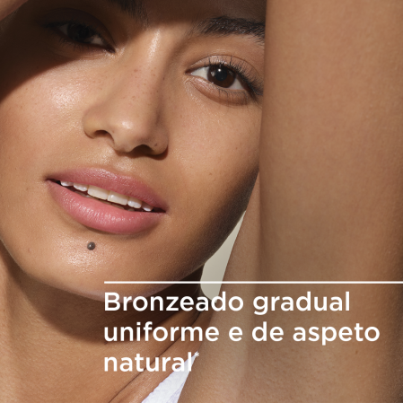 Bronzeado gradual uniforme e de aspeto natural