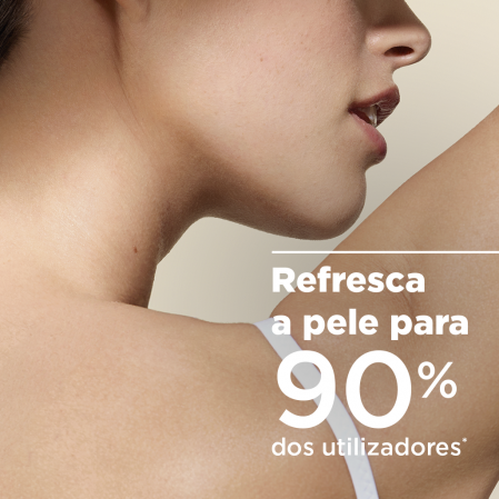Refresca a pele para 90% dos utilizadores