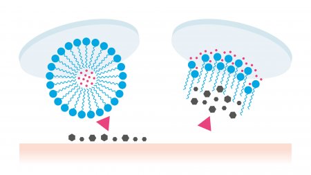 Micelles acting as cleaning agents