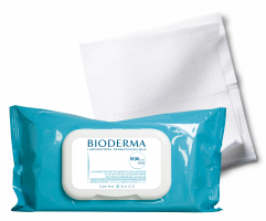 BIODERMA foto produto, ABCDerm H2O Lingettes x60 cuidados do bebé, toalhetes de limpeza