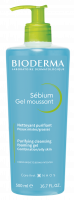 BIODERMA foto produto, Sebium Gel moussant 500ml, gel-mousse de duche para pele oleosa