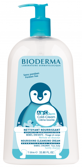 BIODERMA foto produto, ABDerm Cold cream cr lavante 1L gel de banho para bebé, pele seca
